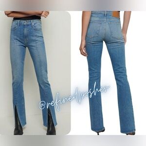 Derek Lam 10 Crosby Lucia Front Slit Jeans size 26 (US 2) NEW Medium Wash